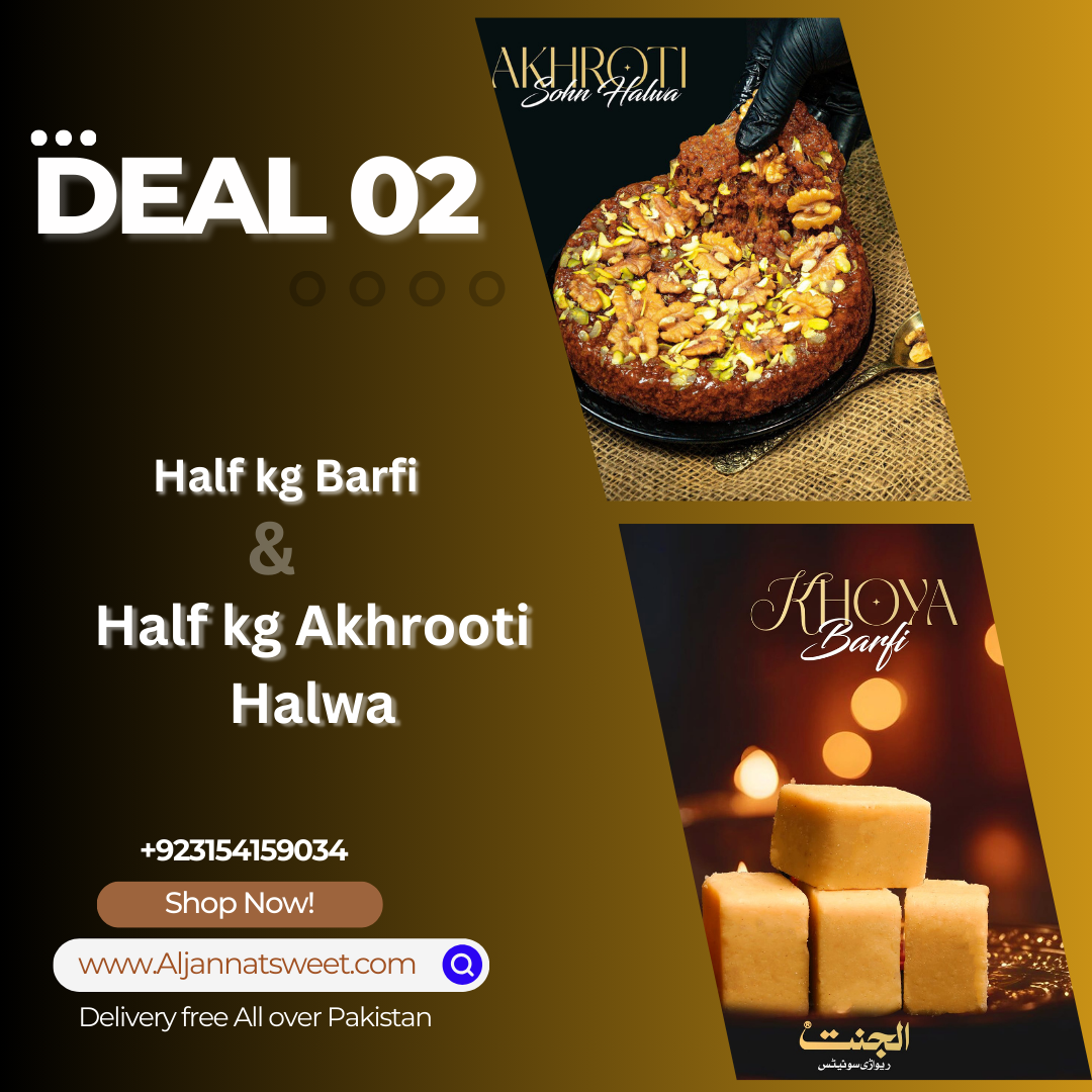 Deal 02 - Half Kg Barfi & Half KG Akhroti Halwa