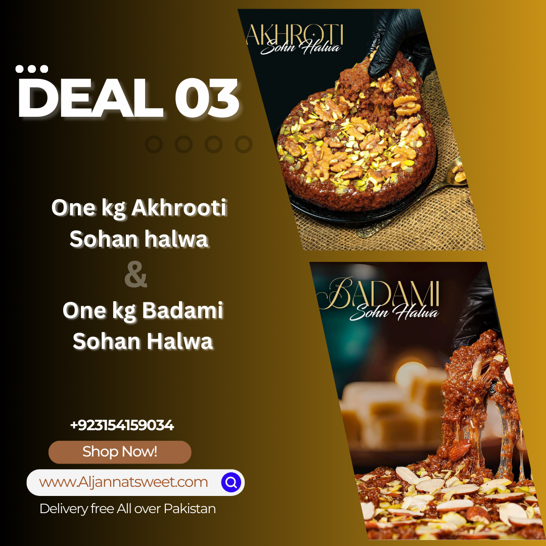 Deal 03 - 1 Kg Akhroti Sohan Halwa + 1Kg Badami Sohan Halwa